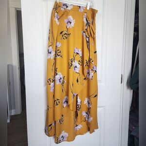 Le Lis Casual High Low Skir with Faux Tie Accent